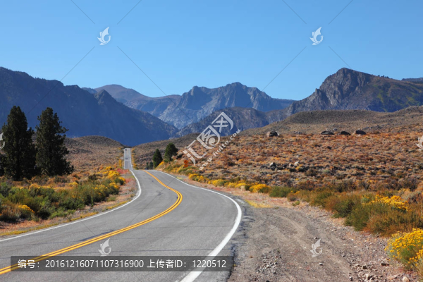 穿越沙漠的美國(guó)公路