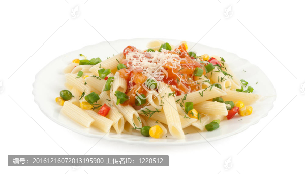 意大利面食和蔬菜