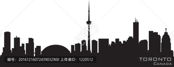 加拿大的天際線-多倫多。詳細(xì)的輪廓