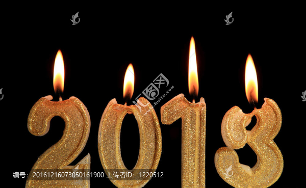 新年快樂(lè)2013；蠟燭燃燒