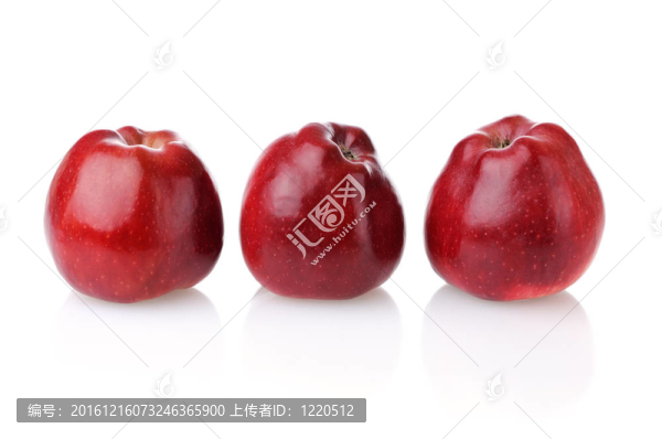 三紅蘋果反光