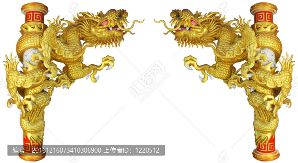 白色背景的中國龍