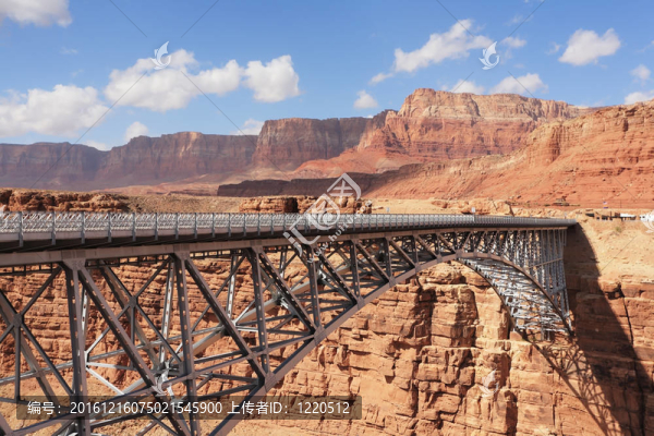 沙漠中的金屬橋