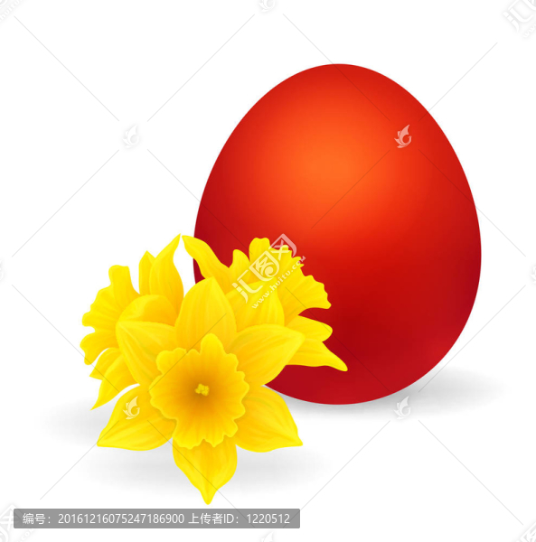 復(fù)活節(jié)彩蛋和水仙花