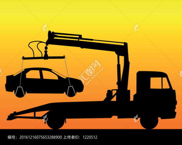 拖車黑色輪廓