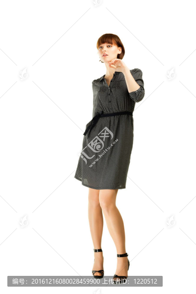 一個(gè)自信的年輕女性的完整肖像