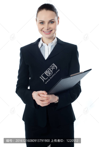 年輕的商人與文件夾