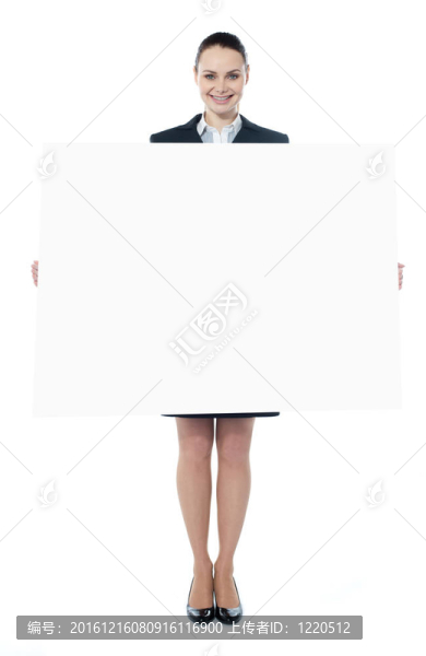 自信的年輕主管與廣告板