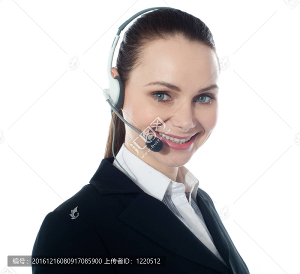 呼叫中心的女主管；特寫
