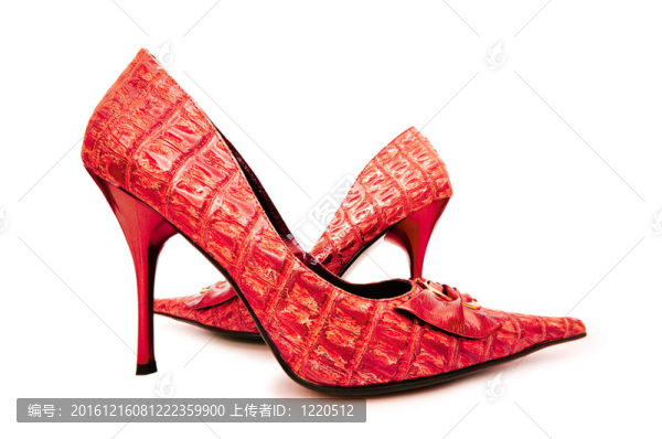 紅色女鞋時尚概念