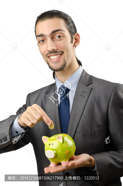 存錢罐和人白