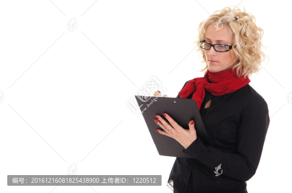 女人在工作