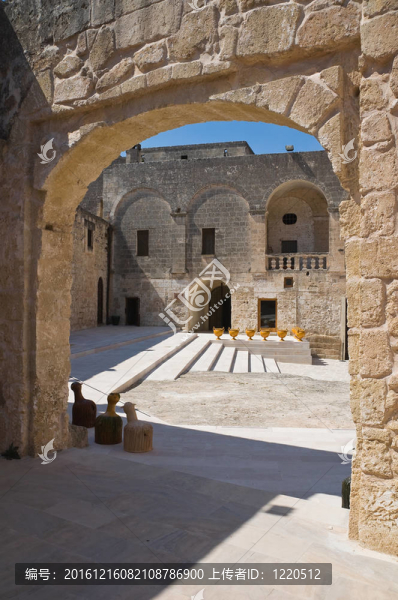 Episcopio,Castle。格羅塔列。普利亞。意大利.