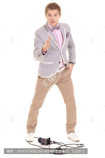 有趣的記者肖像