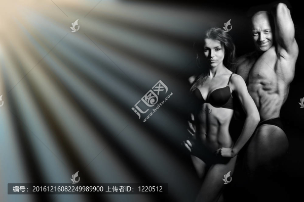 健身房里的男人和女人