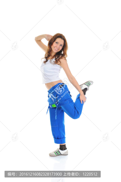 健身的女孩。