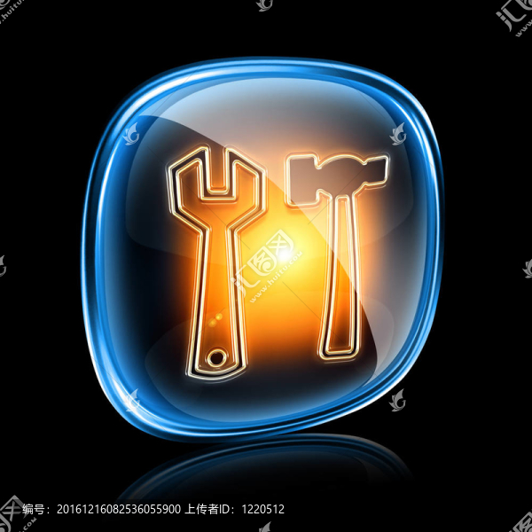 霓虹燈工具圖標(biāo)；黑色背景隔離