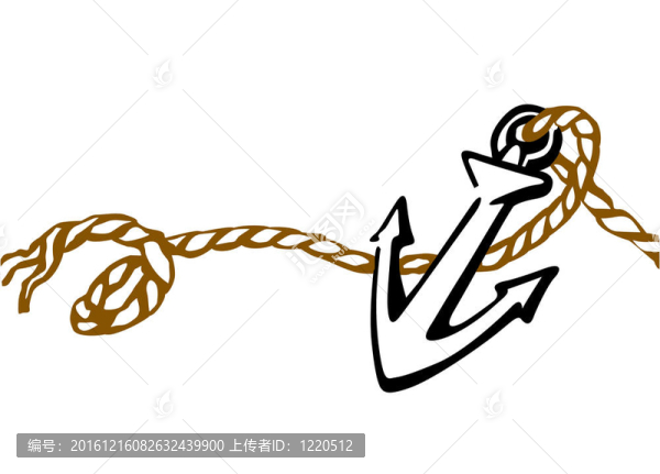 白底船錨圖