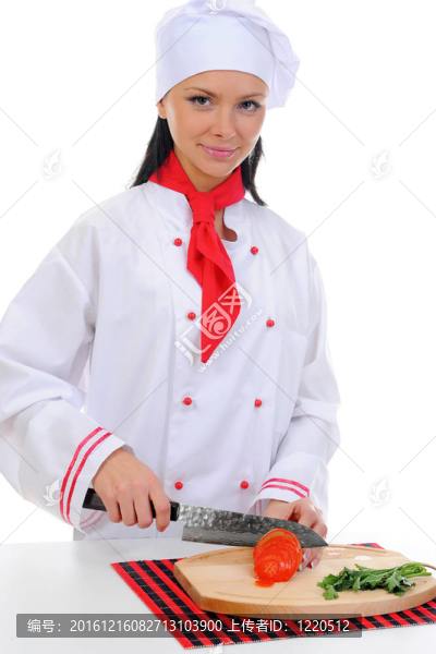 廚師切番茄