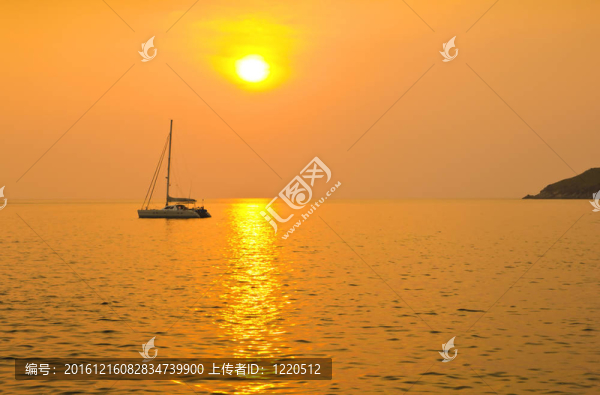 日落美景海