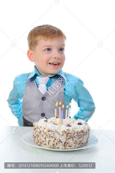 美麗小男孩生日快樂