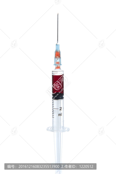 2ml注射器和針頭。模糊