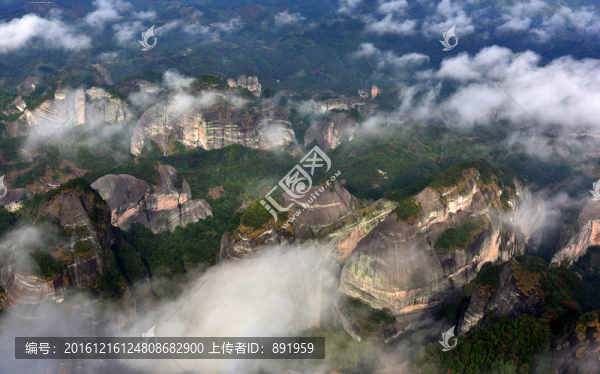 湖南新寧崀山丹霞云海風光