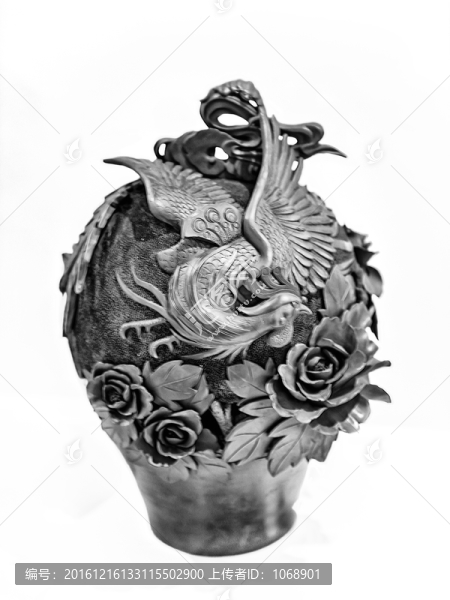 鳳凰,花卉,花瓶