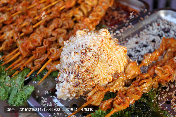 烤海螺,海螺肉,海螺
