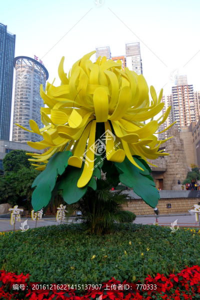 菊花雕塑