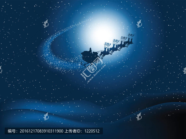 夜空中的Santa