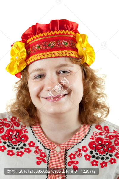 穿著俄羅斯民族服裝的婦女