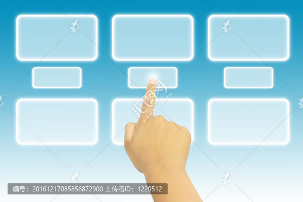 手推觸摸屏上的按鈕