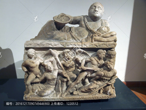 古代伊特魯里亞藝術(shù)。石棺的丘西；托斯卡納。