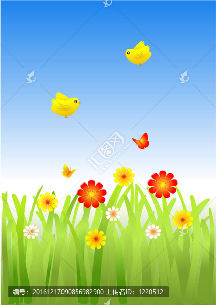 花蝴蝶和鳥