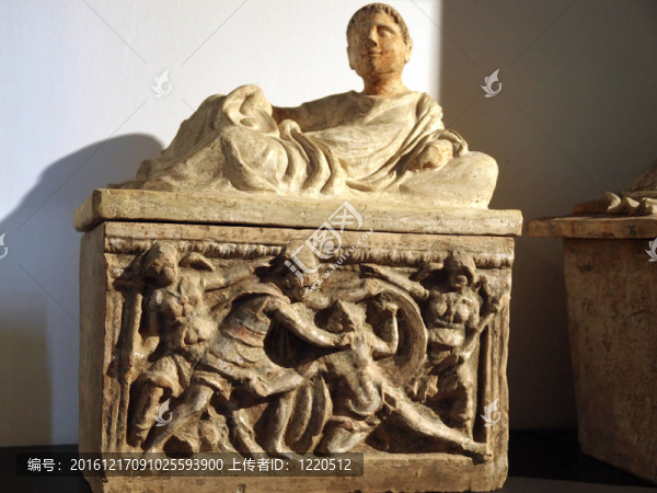 古代伊特魯里亞藝術(shù)。石棺的丘西；托斯卡納。