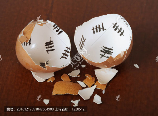 破碎的雞蛋殼