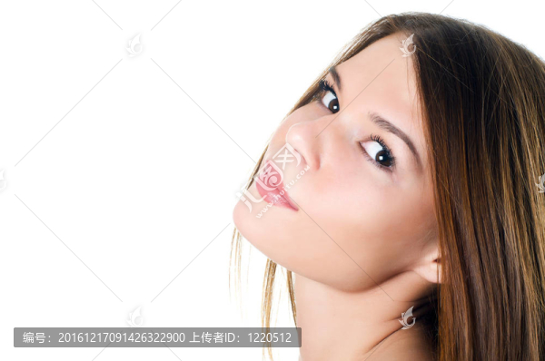 年輕漂亮女孩的畫像