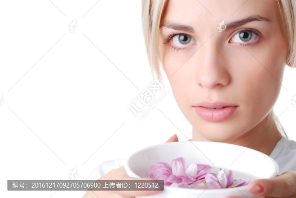 女人和碗花