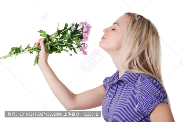 女人和花束