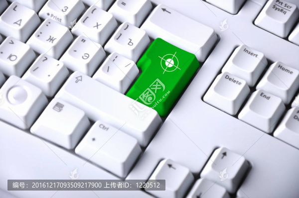 具有目標(biāo)符號(hào)的計(jì)算機(jī)鍵盤