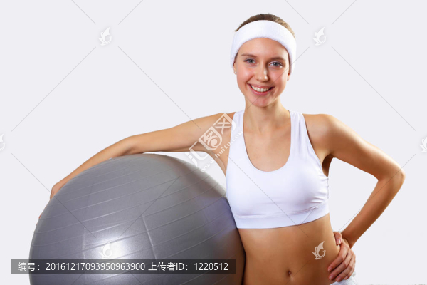 穿運動服的年輕漂亮女人