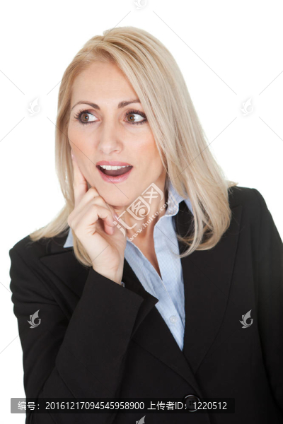 驚訝的女性肖像