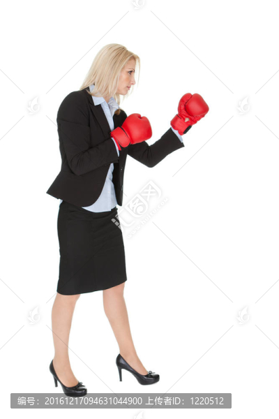 美麗的女企業(yè)家做一拳