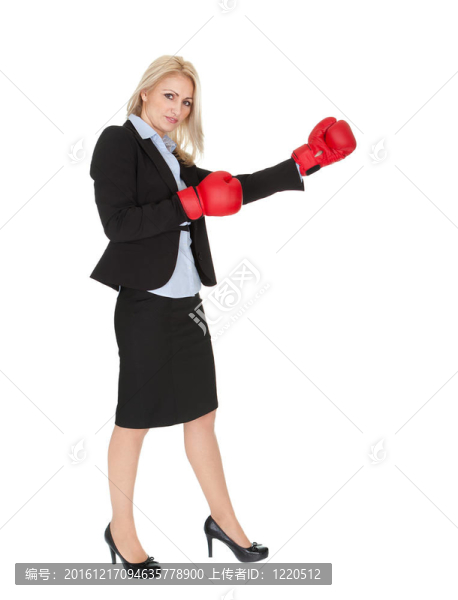 美麗的女企業(yè)家做一拳
