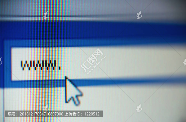 WWW和光標(biāo)的微距鏡頭