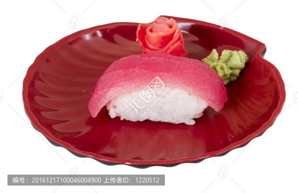一個(gè)金槍魚壽司特寫