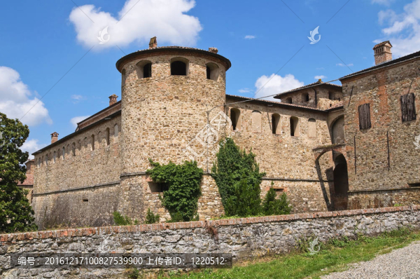 阿加扎諾城堡。Emilia,Romagna。意大利.
