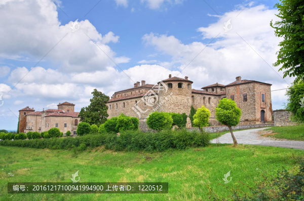 阿加扎諾城堡。Emilia,Romagna。意大利.