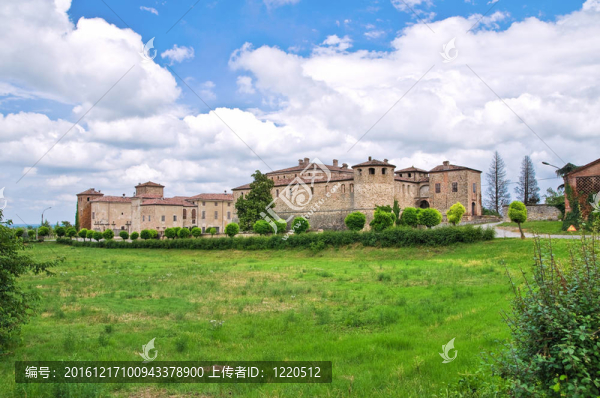 阿加扎諾城堡。Emilia,Romagna。意大利.